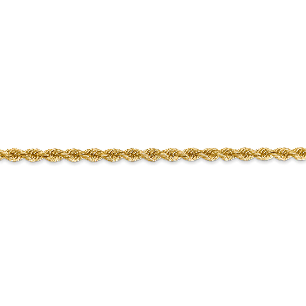 Cadena de cuerda regular de 14k y 3 mm