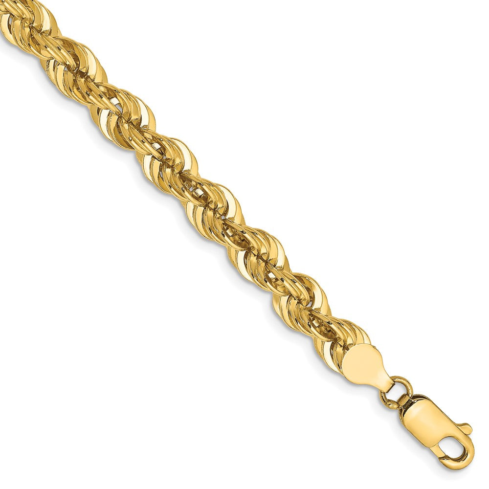 Pulsera de cuerda regular de 14 k y 6 mm