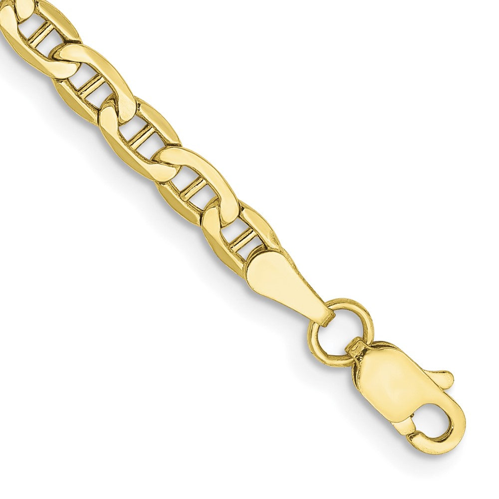 Pulsera Ancla Semi-Sólida de Oro Amarillo de 10k, 3.2mm (7 pulgadas)