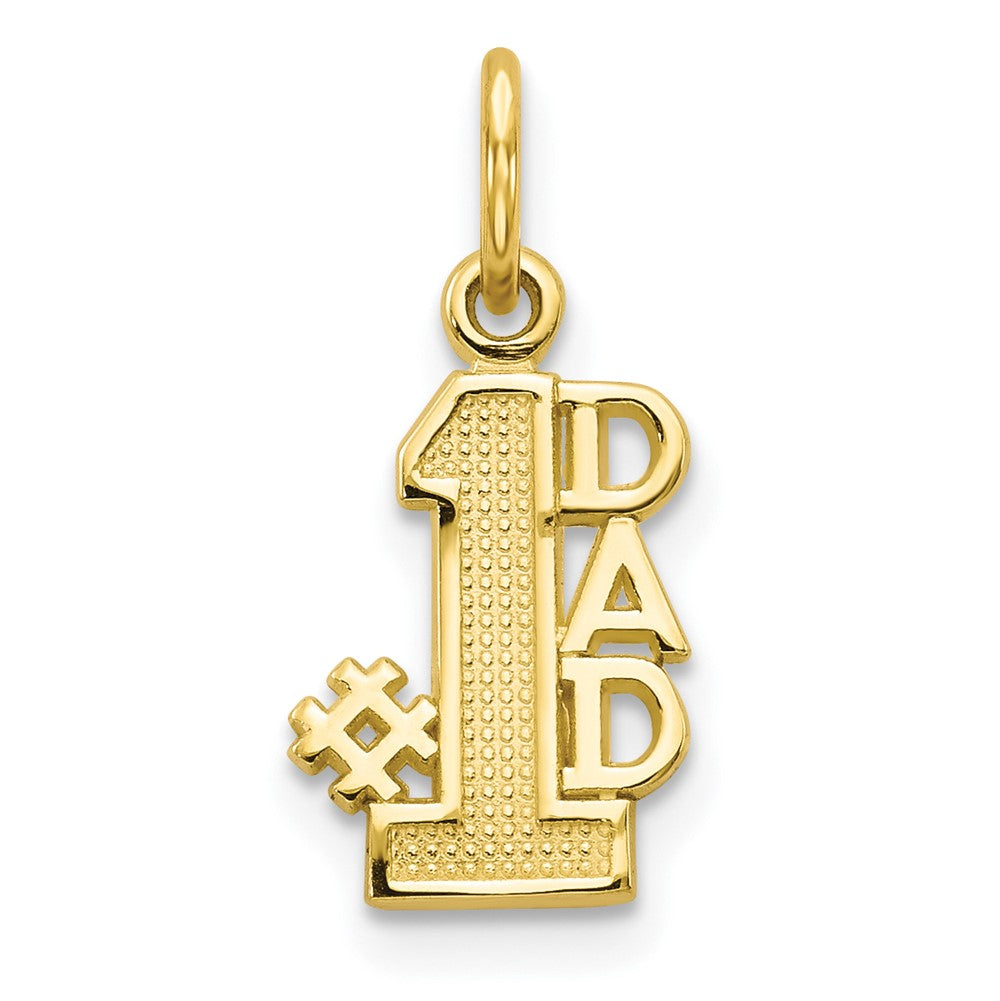 Charm "#1 Papá" en Oro Amarillo de 10K