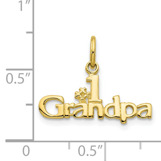 Dije #1 GRANDPA Charm 10K