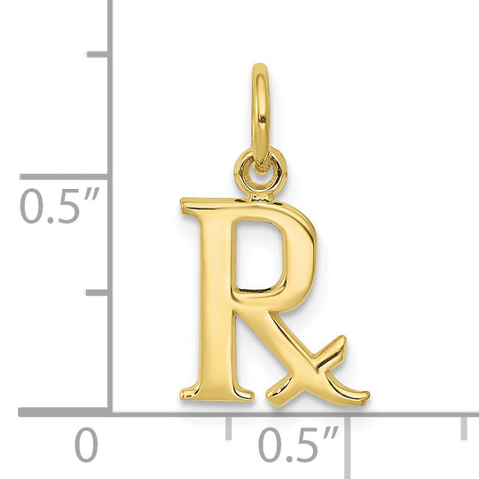 Dije de Símbolo de Receta RX en Oro de 10k