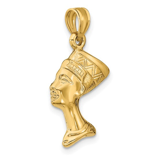 Dije de Nefertiti en Oro de 10k – 3D y Pulido