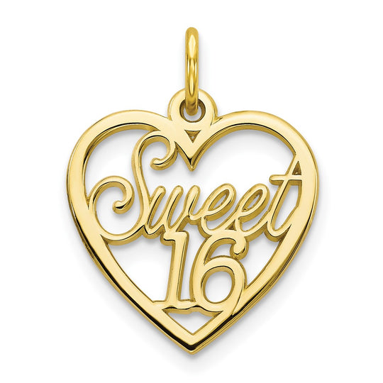 Colgante "SWEET 16" en Oro Amarillo de 10K