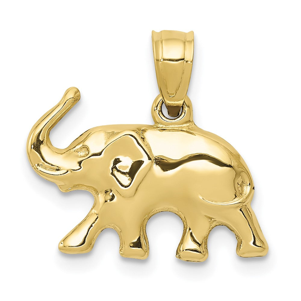 Colgante de Elefante en Oro de 10K 3D