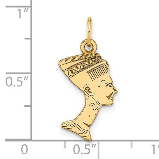 Dije de Nefertiti en Oro Amarillo de 10K