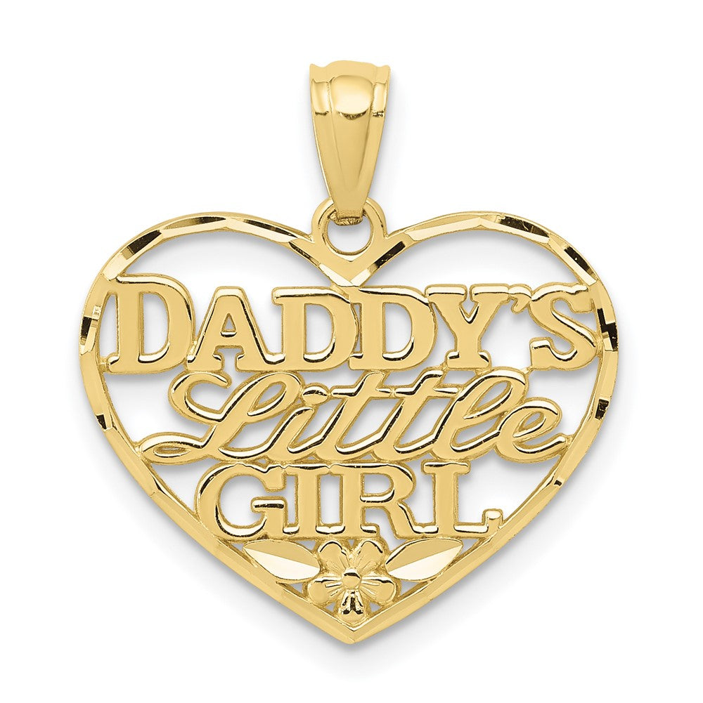 Dije Corazón DADDY'S LITTLE GIRL en Oro Amarillo de 10k