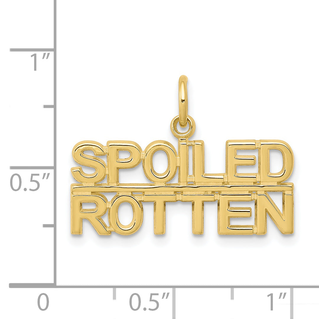 Dije "SPOILED ROTTEN" en Oro Amarillo de 10K