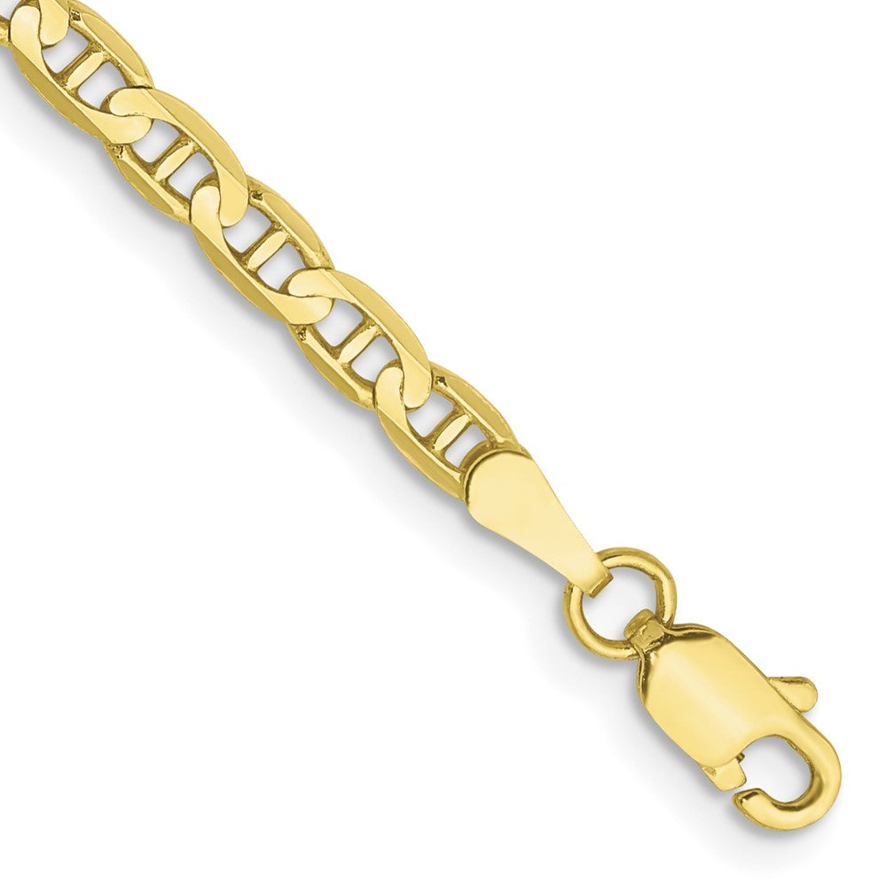 Pulsera de Ancla Cóncava de 3 mm en Oro Amarillo de 10k