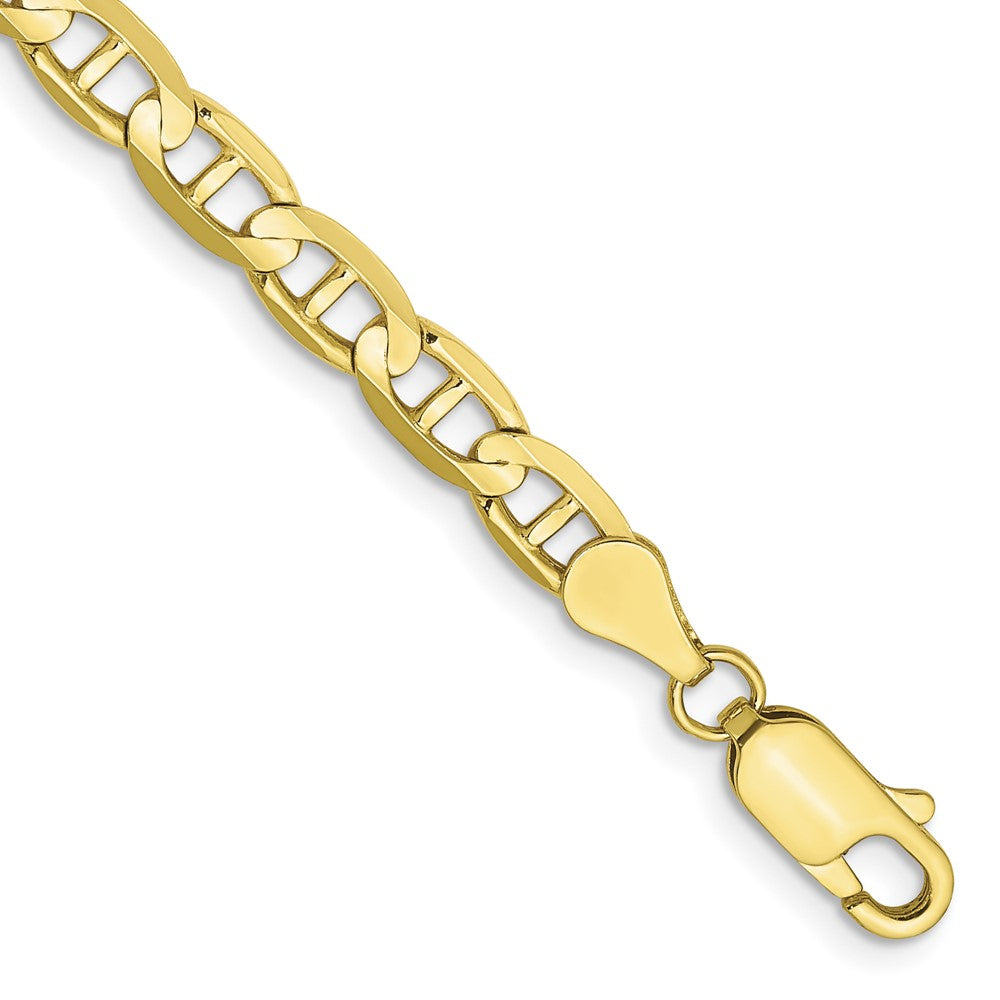 Pulsera Ancla Cóncava de Oro Amarillo de 10k, 4.5mm