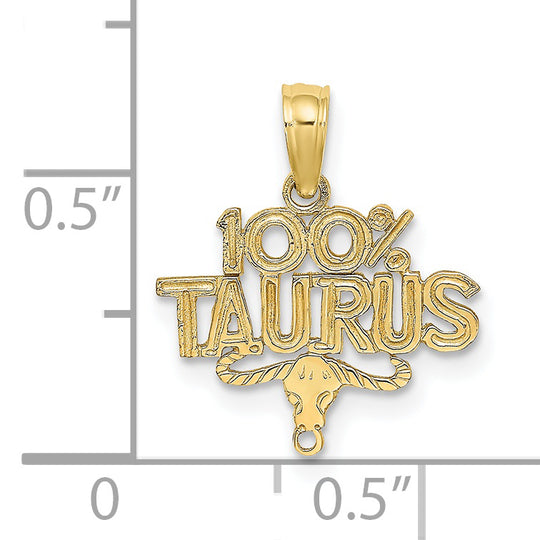 Dije del Zodiaco Tauro en Oro Amarillo de 10K