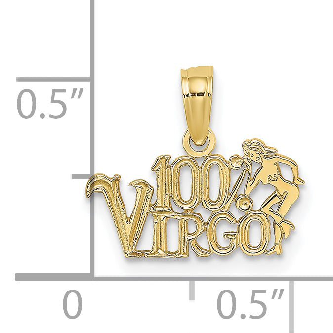 Dije del Zodiaco Virgo 100% en Oro Amarillo de 10K