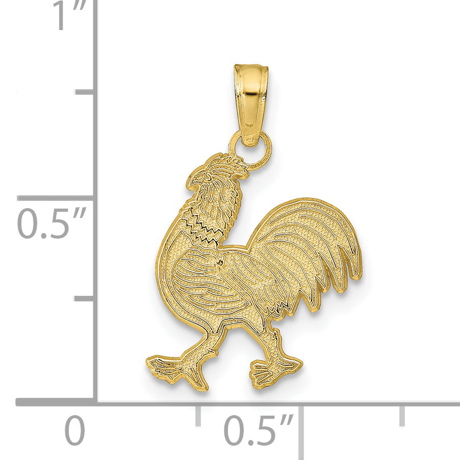 Dije de Gallo en Oro Amarillo de 10K