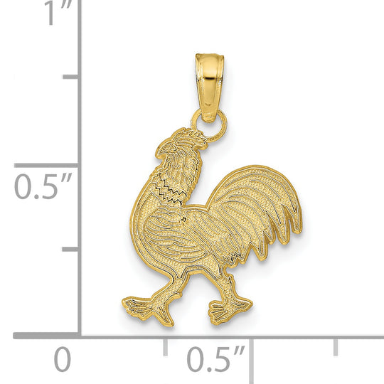 Dije de Gallo en Oro Amarillo de 10K