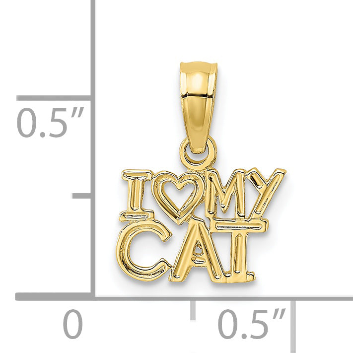 Dije "I ❤️ My Cat" en Oro Amarillo 10K