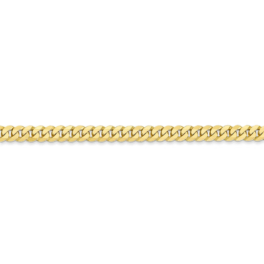 Cadena Curb Beveled de 3.9mm en Oro Amarillo de 10k (20 pulgadas)