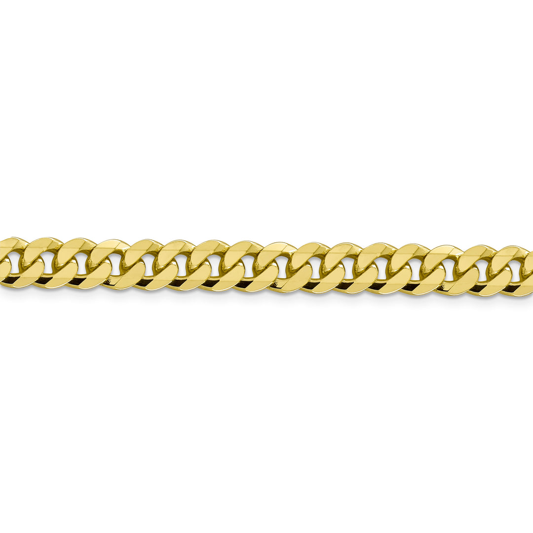 Cadena Curb de 8.25mm Beveled en Oro Amarillo de 10k