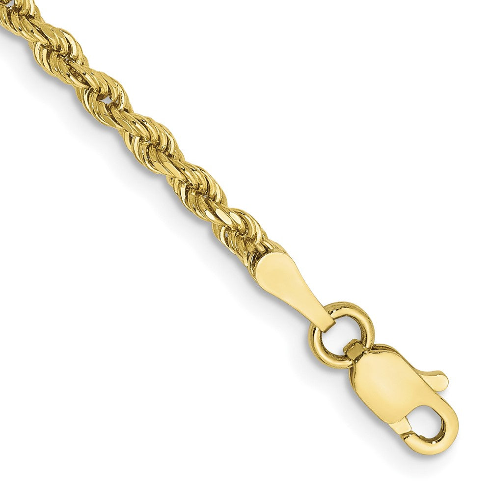 Cadena de Cuerda Cortada Diamante de 2.25mm en Oro Amarillo de 10k