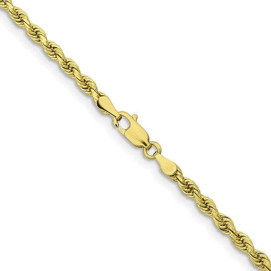 Cadena de Oro Amarillo de 10K con Corte Diamante de 3.25 mm