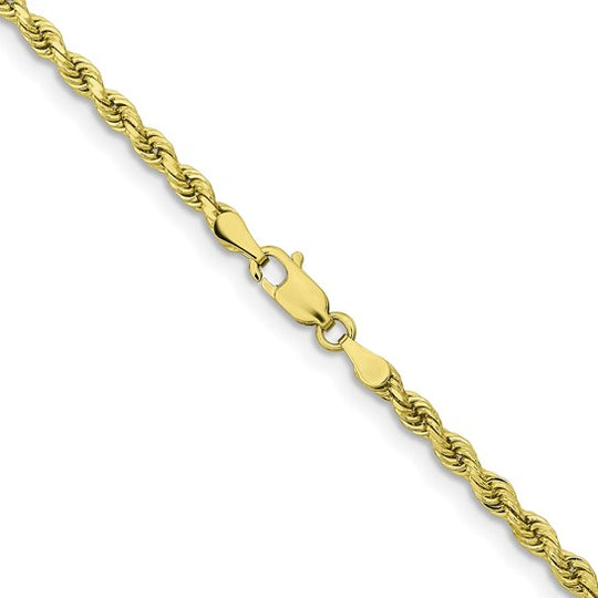 Cadena de Oro Amarillo de 10K con Corte Diamante de 3.25 mm