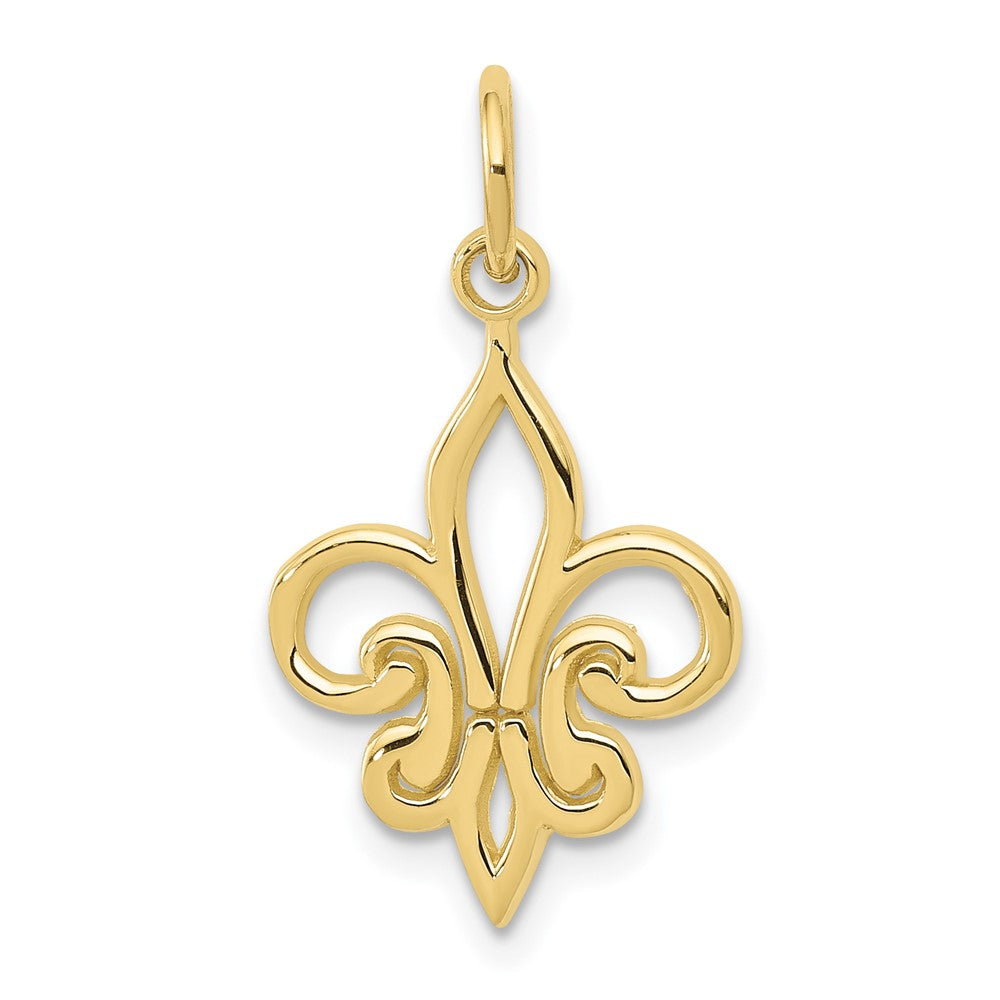 Dije Fleur De Lis de Oro Amarillo de 10k