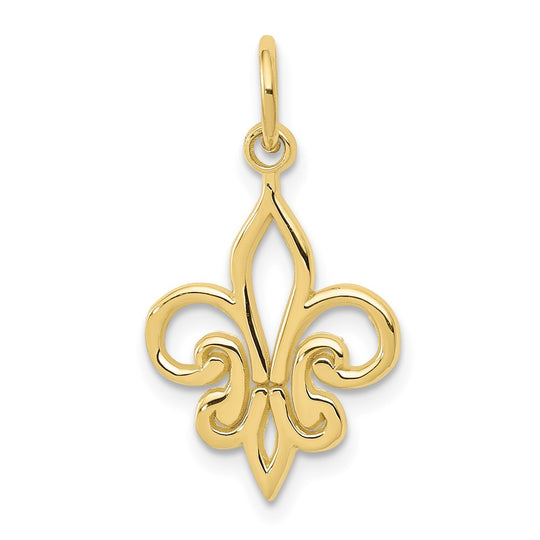 Dije Fleur De Lis de Oro Amarillo de 10k