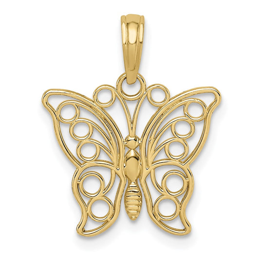 Dije de Mariposa en Oro Amarillo de 10K