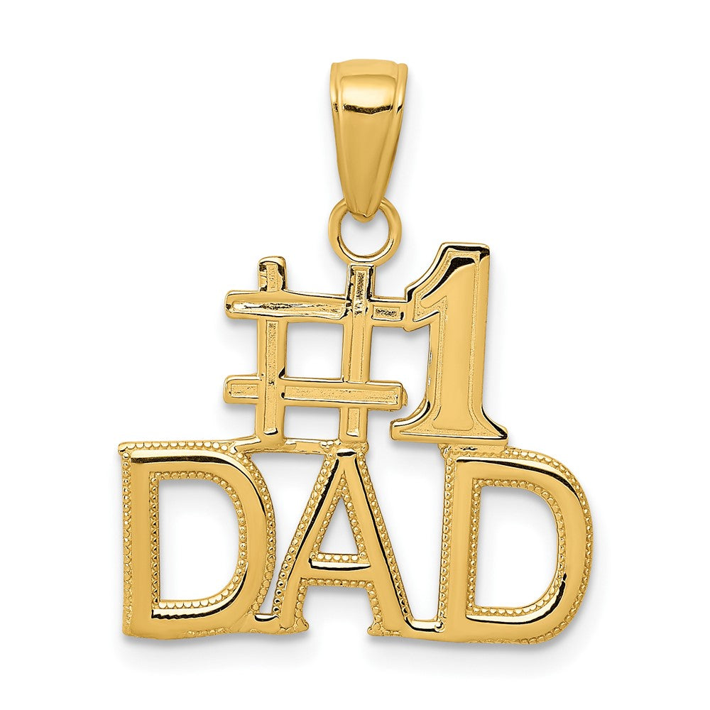 Charm "#1 DAD" en Oro Amarillo de 10K