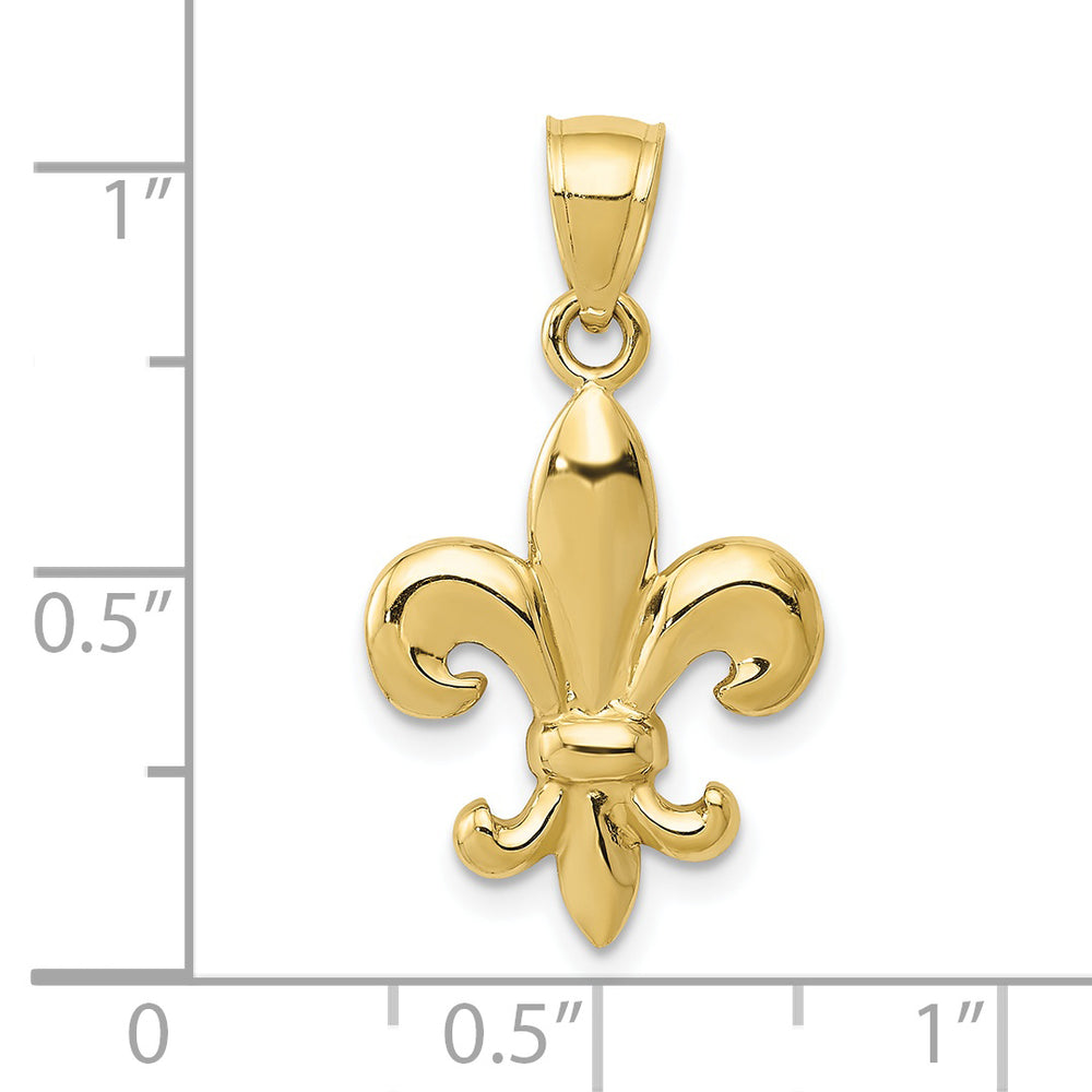 Colgante Fleur de Lis en Oro Amarillo de 10k Pulido