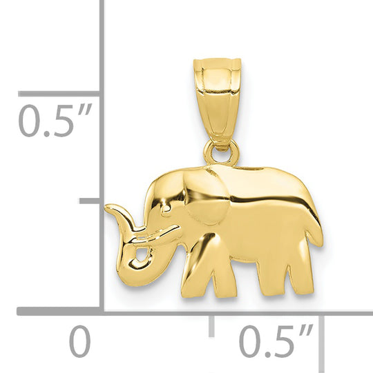 Colgante Elefante Pulido 10K