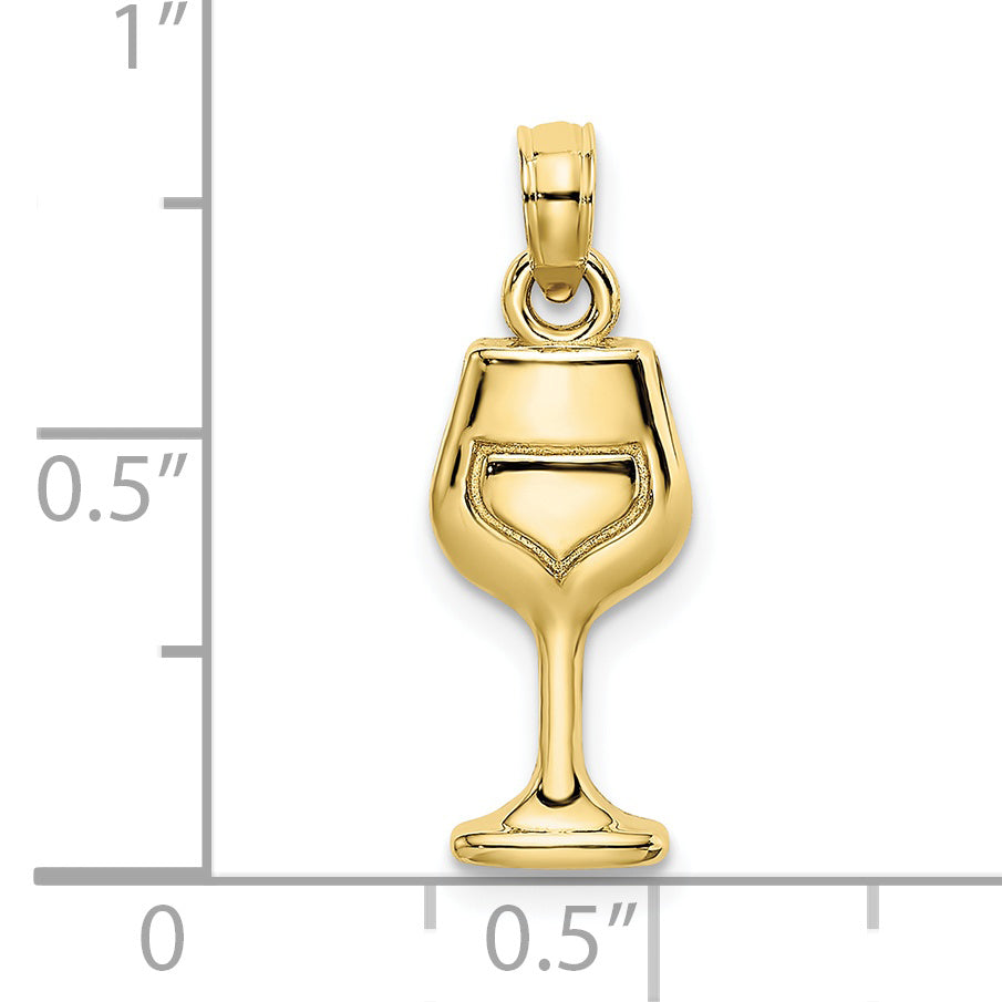 Dije Copa de Vino en Oro Amarillo de 10K