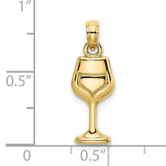 Dije Copa de Vino en Oro Amarillo de 10K