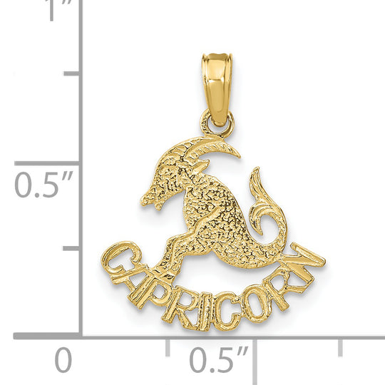 Dije Zodiacal de Capricornio en Oro Amarillo de 10k