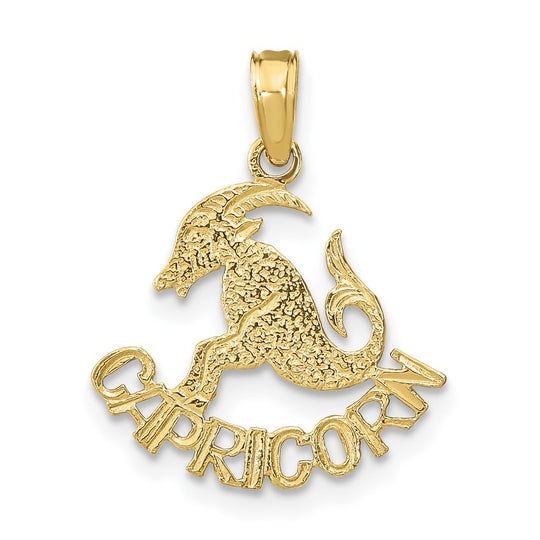 Dije Zodiacal de Capricornio en Oro Amarillo de 10k