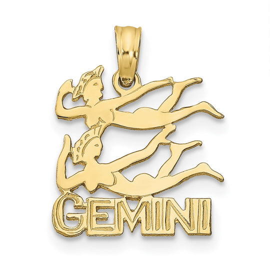 Dije de Zodiaco GÉMINIS de Oro Amarillo de 10k