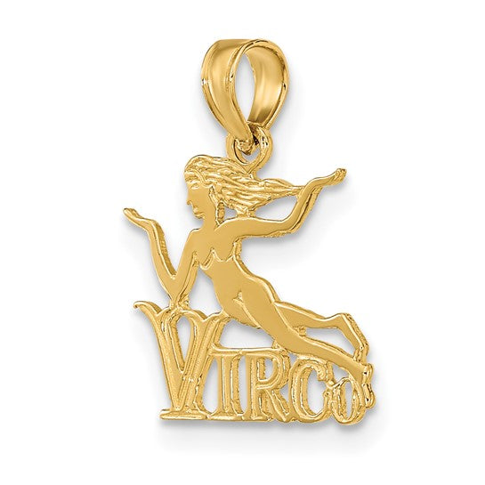 Dije del Zodiaco Virgo en Oro Amarillo de 10K