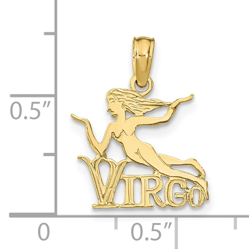 Dije del Zodiaco Virgo en Oro Amarillo de 10K