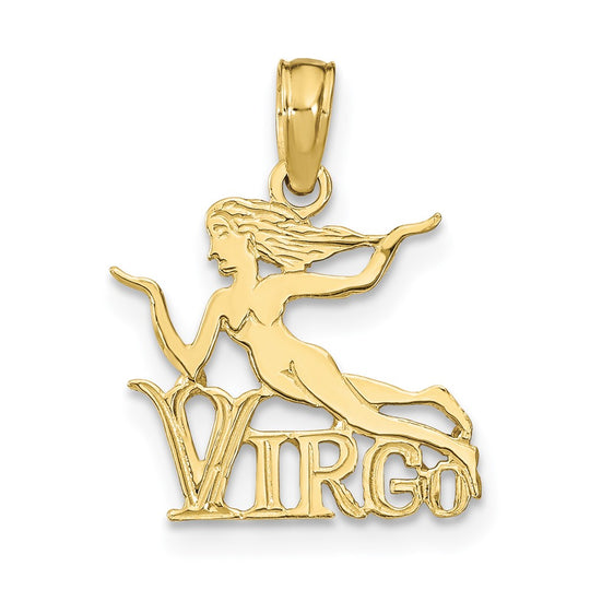 Dije del Zodiaco Virgo en Oro Amarillo de 10K