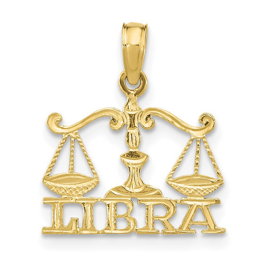 Dije Zodiacal Libra de Oro Amarillo de 10k