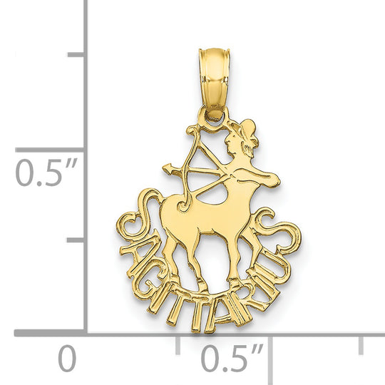 Dije del Zodiaco Sagitario en Oro Amarillo de 10K