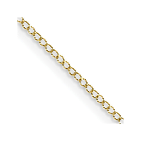 Cadena Curb Cardada de 0.5mm en Oro Amarillo de 10k (24 pulgadas)