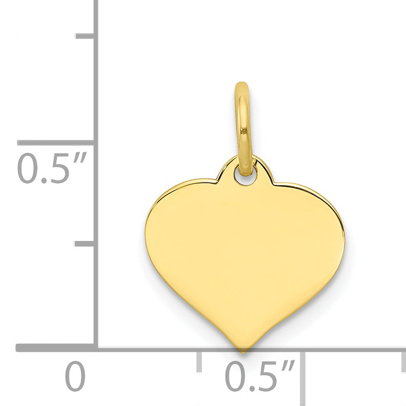 Dije Corazón de Disco 10k .013 Gauge