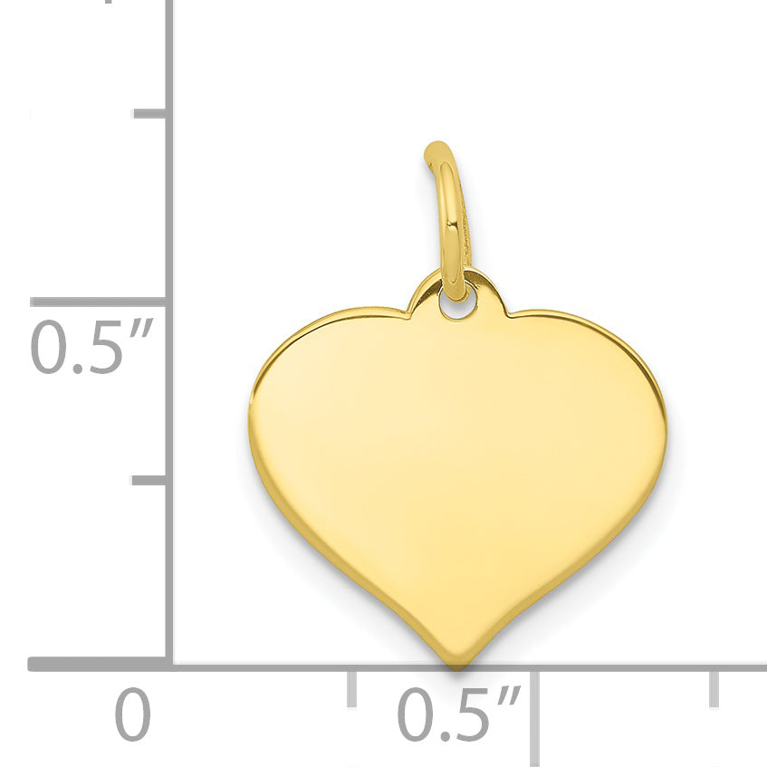 Colgante de Corazón Disco de 10k .013 Gauge