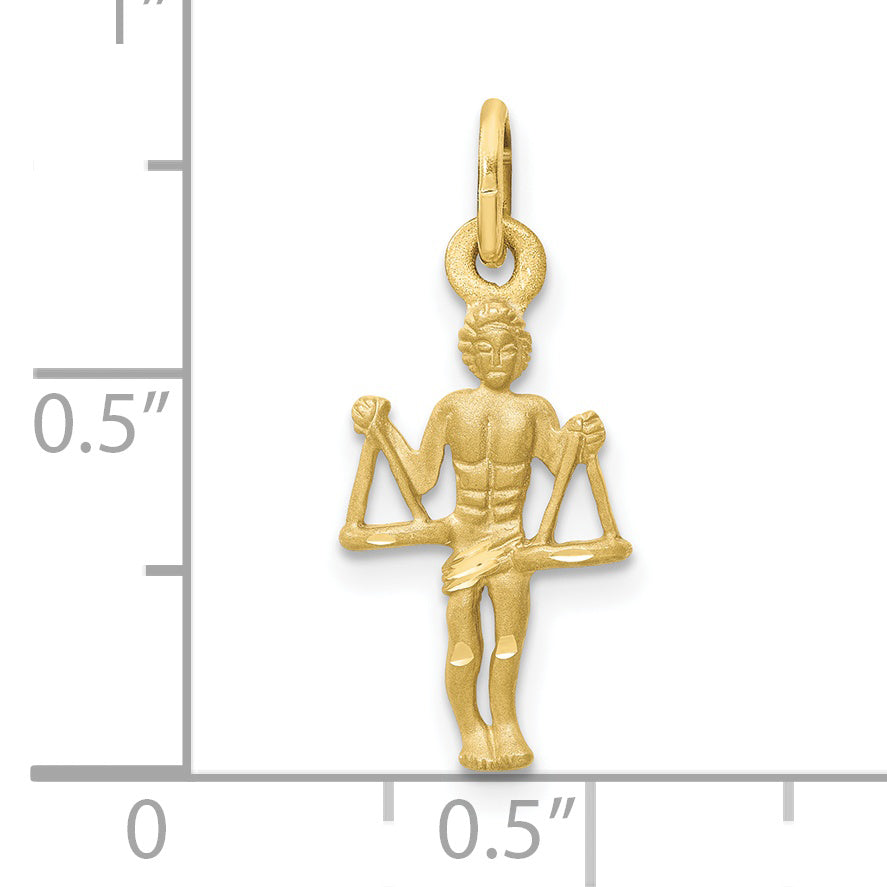 Dije Zodiacal Libra de Oro Amarillo de 10k