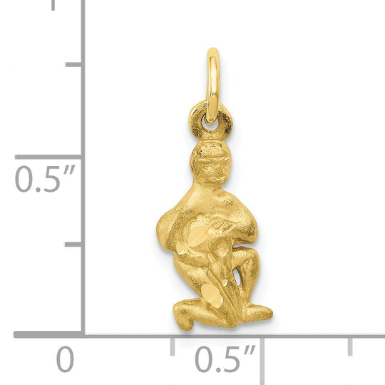 Dije Zodiacal "Acuario" en Oro Amarillo de 10K