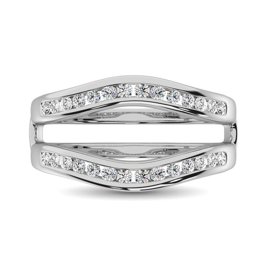 Diamante 1/3 Ct.Tw. Anillo protector en oro blanco de 10 quilates