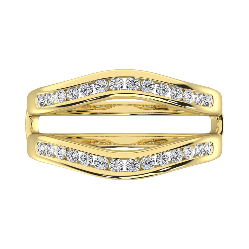 Diamante 1/2 Ct.Tw. Anillo protector en oro amarillo de 10 quilates