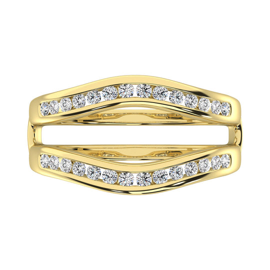 Diamante 1/3 Ct.Tw. Anillo protector en oro amarillo de 10 quilates