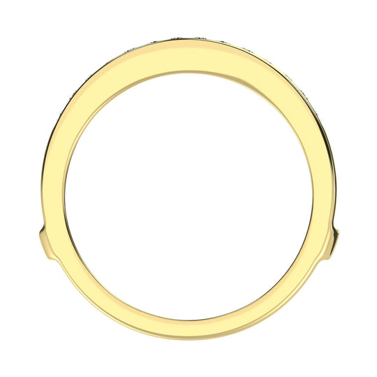 Diamante 1/3 Ct.Tw. Anillo protector en oro amarillo de 10 quilates