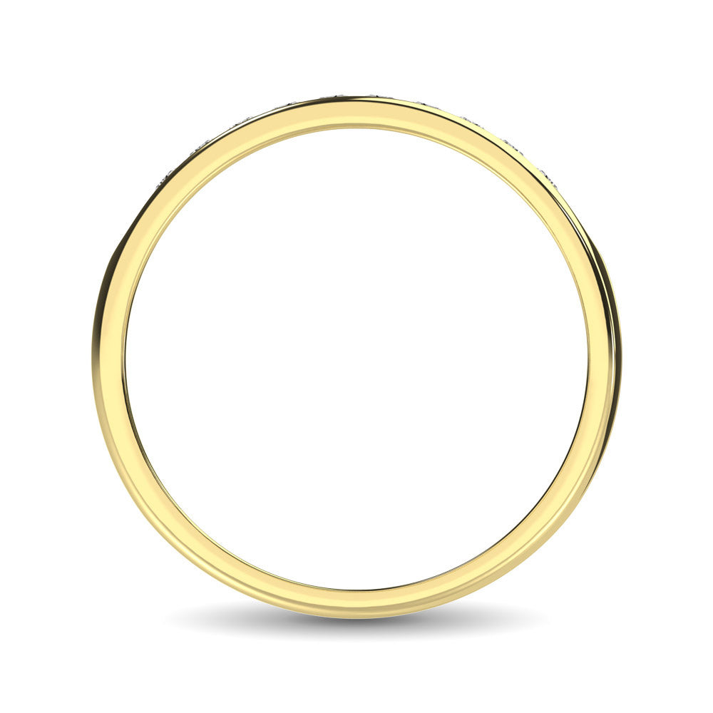 Diamante de oro amarillo de 14 quilates de 1/4 qt. total Banda de m√°quina para hombres